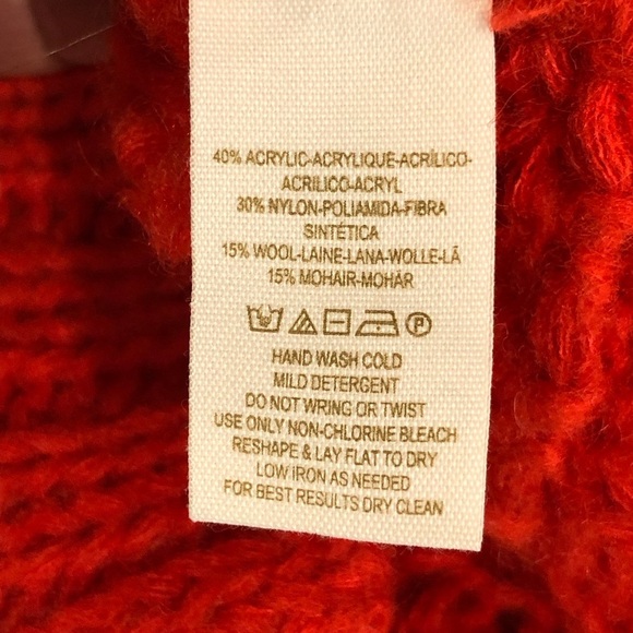 Free people, red cable knit pull over sweater - Picture 10 of 10